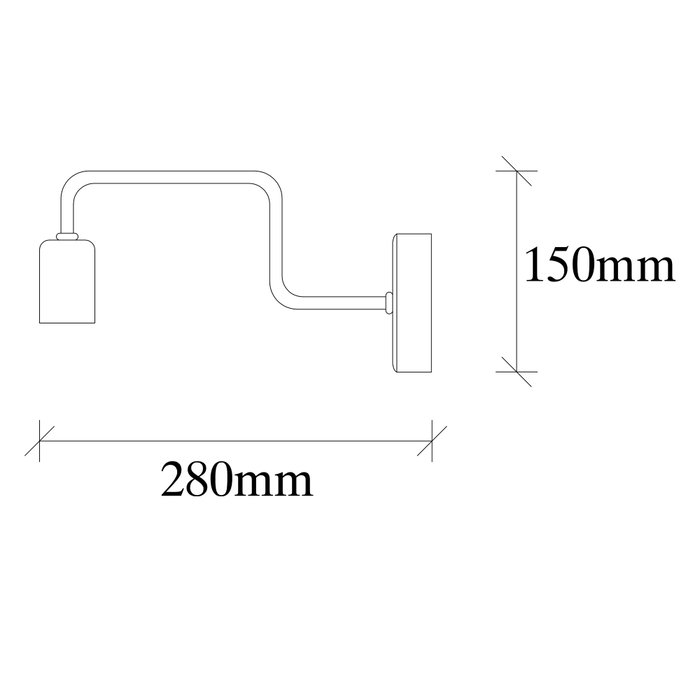 Opviq Denge - 3433 Lámpara de pared negra